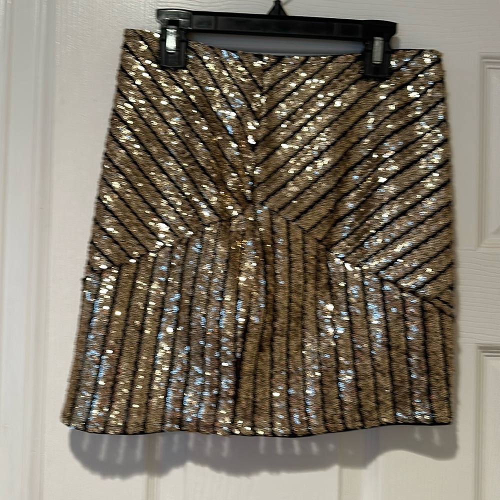 Black and gold skirt